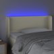 vidaXL Zaglowek do lozka z LED, kremowy, 103x16x78/88cm sztuczna skora