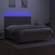 vidaXL Κρεβάτι Continental με Στρώμα, taupe, 160x200 cm, ύφασμα