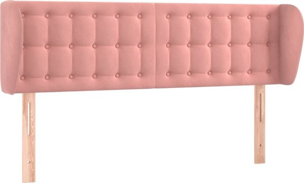 vidaXL Κεφαλάρι uszak, ροζ, 147x23x78/88 cm, βελούδινο