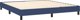 vidaXL Κρεβάτι κοντινένταλ με στρώμα, μπλε, ύφασμα, 180x200εκ