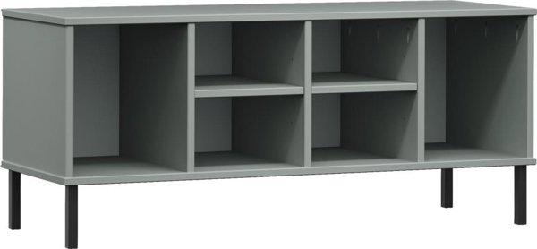 vidaXL Szafka για παπούτσια OSLO, μεταλλικά πόδια, γκρι, 106x35x45 cm
