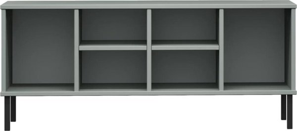 vidaXL Szafka για παπούτσια OSLO, μεταλλικά πόδια, γκρι, 106x35x45 cm