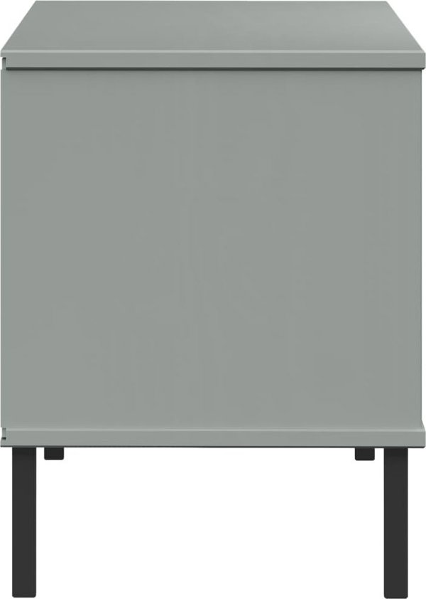 vidaXL Szafka για παπούτσια OSLO, μεταλλικά πόδια, γκρι, 106x35x45 cm