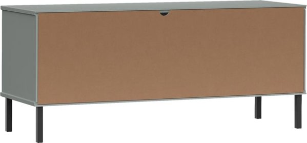 vidaXL Szafka για παπούτσια OSLO, μεταλλικά πόδια, γκρι, 106x35x45 cm
