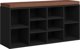 vidaXL Πάγκος με χώρο για παπούτσια, μαύρος, 103x30x48 cm