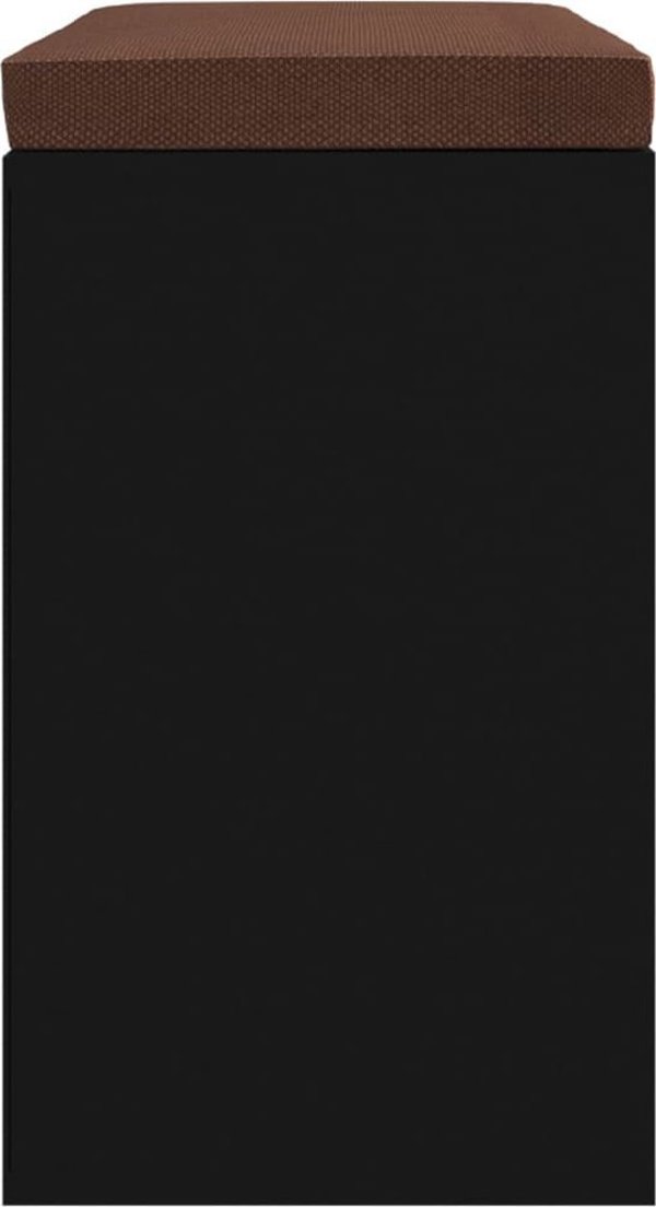 vidaXL Πάγκος με χώρο για παπούτσια, μαύρος, 103x30x48 cm