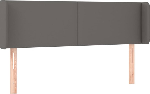 vidaXL Κεφαλάρι τύπου uszak, γκρι, 147x16x78/88 εκ., συνθετικό δέρμα
