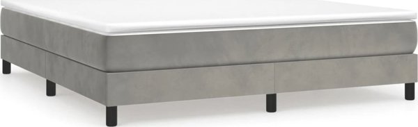 vidaXL Κρεβάτι kontynentalne με στρώμα, ανοιχτό γκρι, 180x200 cm, βελούδο