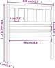 vidaXL Κεφαλάρι κρεβατιού, μαύρο, 106x4x100 εκ., συμπαγές πεύκο