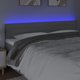 vidaXL κεφαλάρι κρεβατιού με LED, ανοιχτό γκρι, 160x5x78/88 εκ., ύφασμα