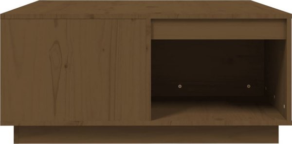 vidaXL Τραπεζάκι καφέ χρώμα μέλι, 80x81x36,5 εκ., μασίφ πεύκο