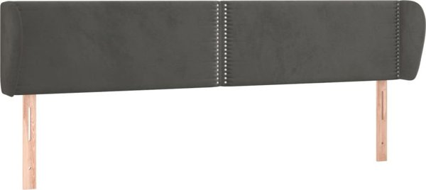 vidaXL Zaglowek uszak, skouro gkri, 203x23x78/88 cm, aksamitino