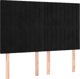 vidaXL Κεφαλάρι κρεβατιού με LED, μαύρο, 144x5x118/128 εκ, βελούδο
