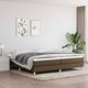 vidaXL Κρεβάτι continental σκούρο καφέ με ύφασμα 200x200 cm