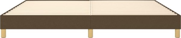 vidaXL Κρεβάτι continental σκούρο καφέ με ύφασμα 200x200 cm
