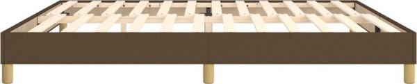 vidaXL Κρεβάτι continental σκούρο καφέ με ύφασμα 200x200 cm