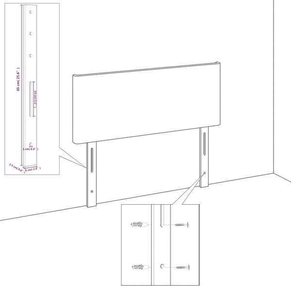 vidaXL Κεφαλαριά κρεβατιού, 2 τεμ., σκουροπράσινο, 90x5x78/88cm, βελούδο