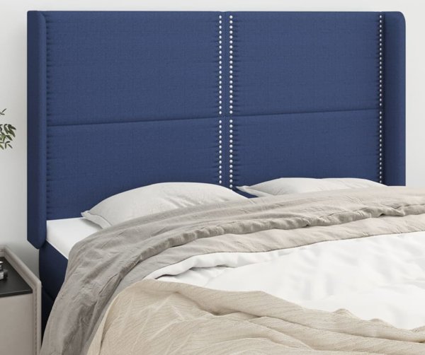 vidaXL Επικεφαλαρίδα uszak Μπλε 147x16x118/128 εκ Ύφασμα