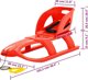 vidaXL vidaXL Sanki z siedziskiem, czerwone, 102,5x40x23 cm, polipropylen