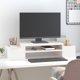 vidaXL Podstawka na monitor, biala, 70x27.5x15 cm, lite drewno sosnowe