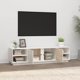 vidaXL Szafka pod telewizor λευκή 156x40x40 εκ από συμπαγές πεύκο