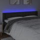 vidaXL Κεφαλάρι κρεβατιού με LED, μαύρο, 203x16x78/88 cm, τεχνητό δέρμα