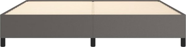 vidaXL Ράμα κρεβατιού, γκρι, 200x200 cm, επενδυμένο με δερματίνη