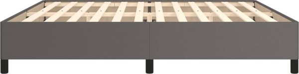 vidaXL Ράμα κρεβατιού, γκρι, 200x200 cm, επενδυμένο με δερματίνη