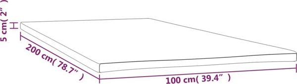 vidaXL Nakladka na materac 100x200x5 cm