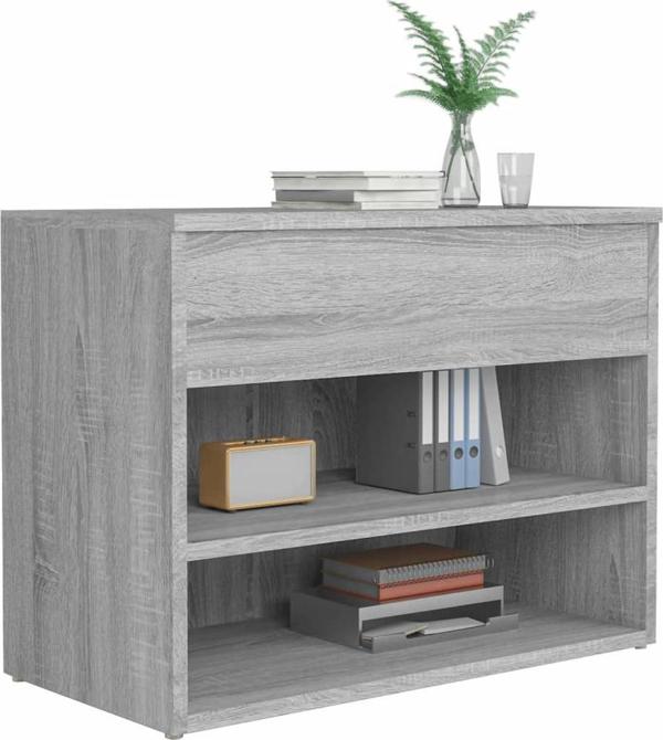 vidaXL Lawka z miejscem na buty, szary dab sonoma, 60x30x45 cm