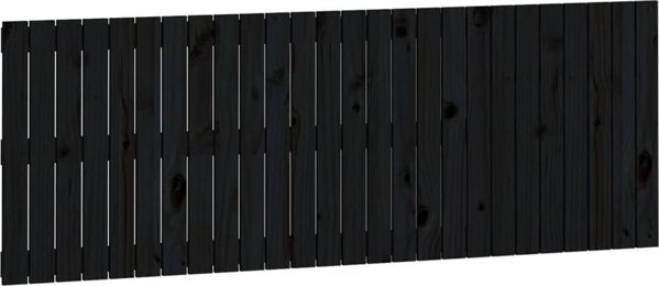 vidaXL Wezglowie κρεβατιού, μαύρο, 166x3x60 cm, μασίφ πεύκο