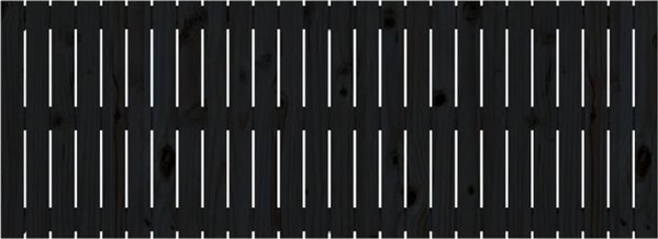 vidaXL Wezglowie κρεβατιού, μαύρο, 166x3x60 cm, μασίφ πεύκο