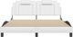 vidaXL Rama κρεβατιού με LED, λευκή, 160x200 εκ., συνθετικό δέρμα