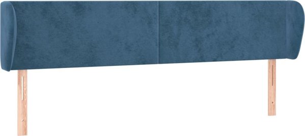 vidaXL Υποστύλωμα Καθίσματος Uszak, Σκούρο Μπλε, 183x23x78/88 cm, Βελούδινο
