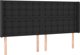 vidaXL Προσκέφαλο κρεβατιού με LED μαύρο 203x16x118/128 εκ. από συνθετικό δέρμα
