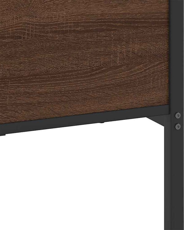 vidaXL Μεταλλική Ράμα Κρεβατιού, Καφέ Δρυς, 200x200 εκ.