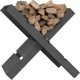 vidaXL vidaXL Stojak na drewno, szary, 47x39,5x48 cm, drewno sosnowe