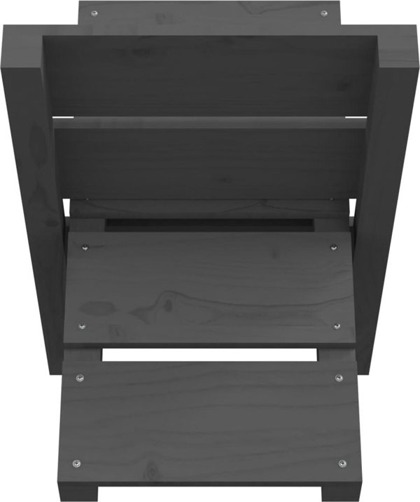 vidaXL vidaXL Stojak na drewno, szary, 47x39,5x48 cm, drewno sosnowe