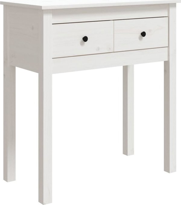 vidaXL Κονσόλα λευκή, 70x35x75 εκ., μασίφ ξύλο πεύκου