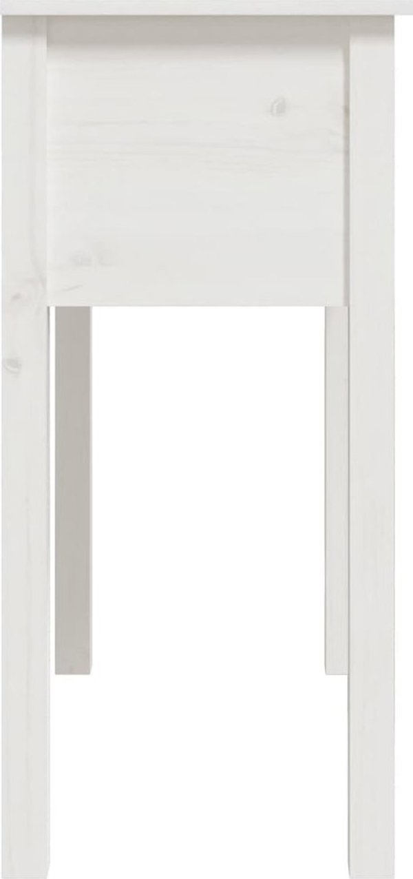 vidaXL Κονσόλα λευκή, 70x35x75 εκ., μασίφ ξύλο πεύκου