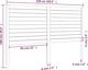 vidaXL Κεφαλάρι κρεβατιού, μαύρο, 126x4x100 εκ, μασίφ πεύκο