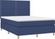 vidaXL μπλε κρεβάτι continental με στρώμα 140x200 cm, ύφασμα