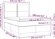 vidaXL μπλε κρεβάτι continental με στρώμα 140x200 cm, ύφασμα