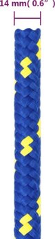 vidaXL Ναυτικό σχοινί, μπλε, 14 mm, 100 m, πολυπροπυλένιο