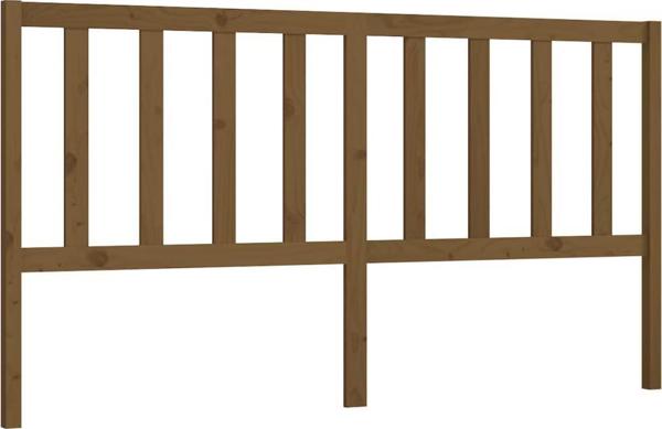 vidaXL Κεφαλάρι κρεβατιού, μέλι καφέ, 206x4x100 cm, μασίφ ξύλο πεύκου