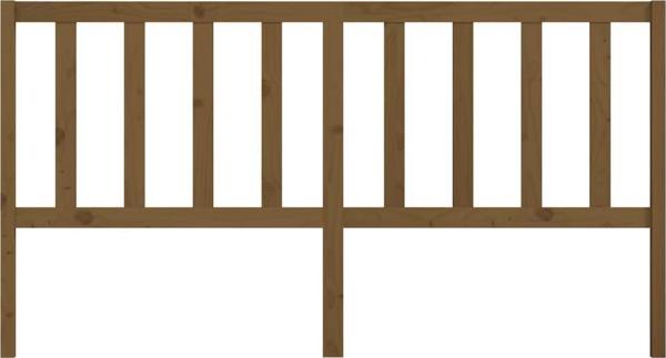 vidaXL Κεφαλάρι κρεβατιού, μέλι καφέ, 206x4x100 cm, μασίφ ξύλο πεύκου