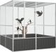 vidaXL Woliera, antracytowa, 213,5x217,5x211,5 cm, galwanizowana stal