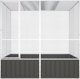vidaXL Woliera, antracytowa, 213,5x217,5x211,5 cm, galwanizowana stal