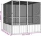 vidaXL Woliera, antracytowa, 213,5x217,5x211,5 cm, galwanizowana stal