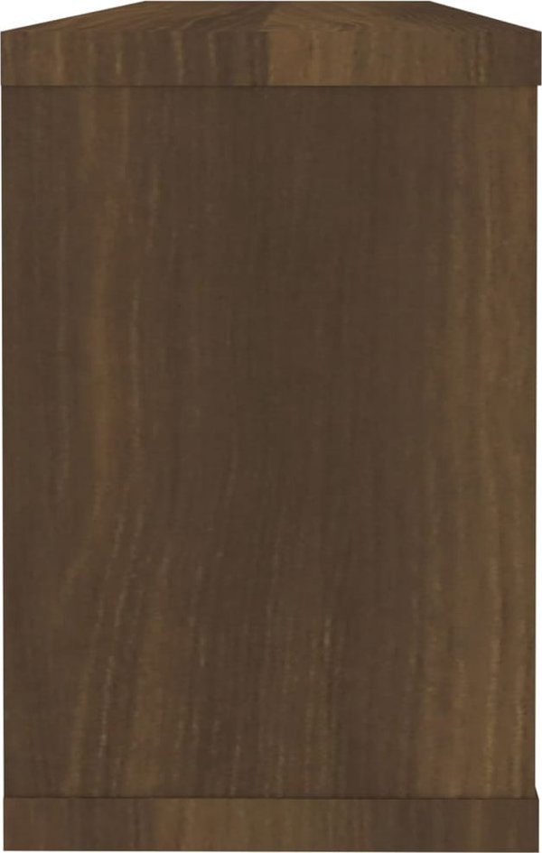 vidaXL Επιτοιχια ραφια, 4 τεμ., καφε δρυς, 60x15x23 cm